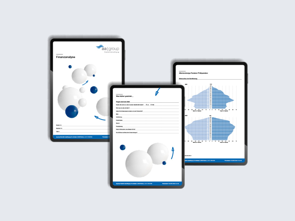 aa group financial consulting ag – Finanzcheck, Formulare für Beratungsgespräche