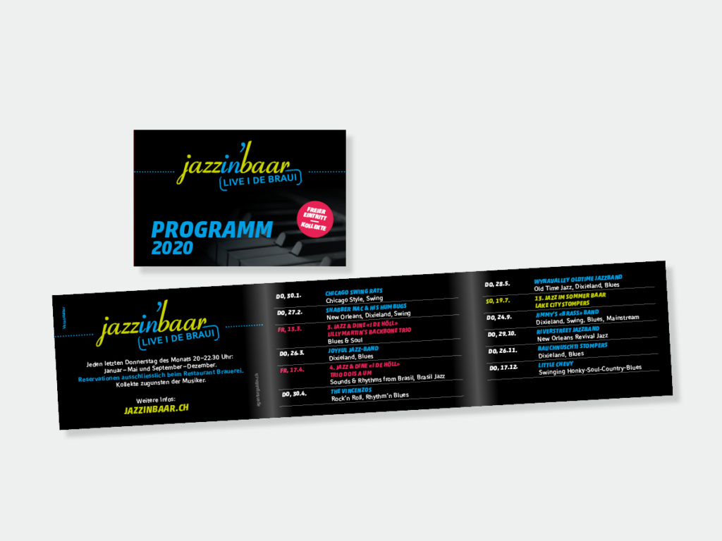 Trägerverein Jazz in Baar Booklet 2020